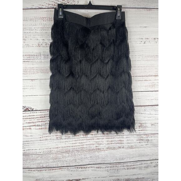 J. McLaughlin Dresses & Skirts - J McLaughlin Skirt Women's 6 Textured Fringe Pencil Midi Party Layered Unique